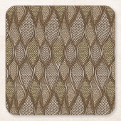 様式化されたスネークスキン スクエアペーパーコースター (正面)