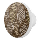 様式化されたスネークスキン セラミックノブ (右)