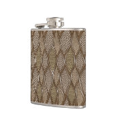 様式化されたスネークスキン フラスク (左)