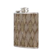 様式化されたスネークスキン フラスク (左)