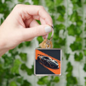 様式化されたスポーツカー キーホルダー (手)
