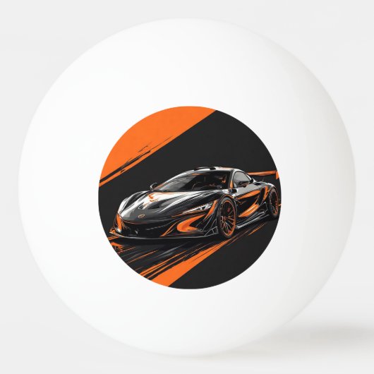 様式化されたスポーツカー 卓球ボール (正面)