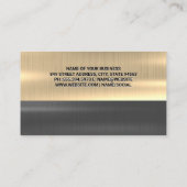 様式化されたスポーツカー | 金ゴールド銀 名刺 (裏面)