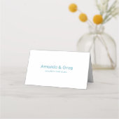 様式化されたスワンオンブルー結婚ズ座席表 プレイスカード (裏面)