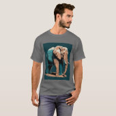 様式化されたゾウ Tシャツ (正面フル)