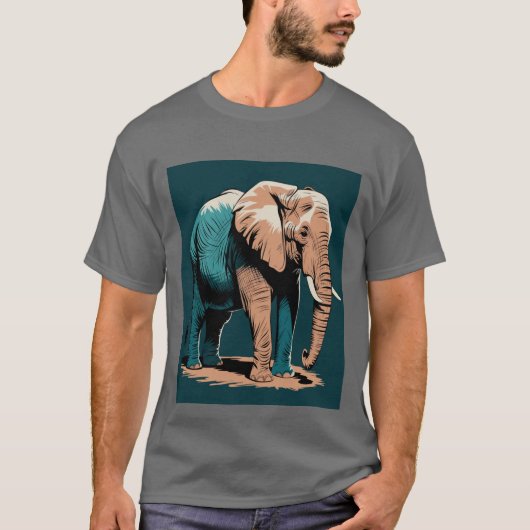 様式化されたゾウ Tシャツ (正面)