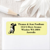 様式化されたタンゴダンサー ラベル (インサイチュ)