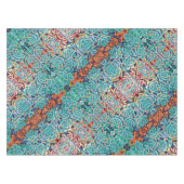 様式化されたターコイズ多肉植物 テーブルクロス (正面(横))