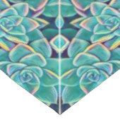 様式化されたターコイズ多肉植物 テーブルクロス (アングル)
