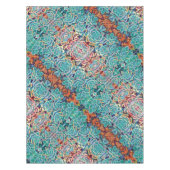 様式化されたターコイズ多肉植物 テーブルクロス (正面)