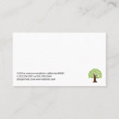 様式化されたツリーと離れ | 着陸機 名刺 (裏面)