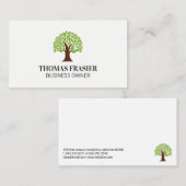 様式化されたツリーと離れ | 着陸機 名刺 (正面/裏面)
