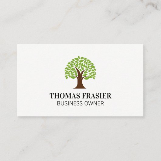 様式化されたツリーと離れ | 着陸機 名刺 (正面)