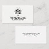 様式化されたツリーアイコン 名刺 (正面/裏面)