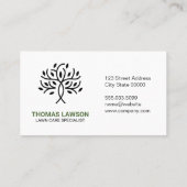 様式化されたツリーロゴ 名刺 (裏面)