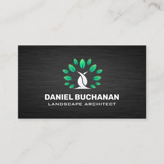 様式化されたツリーロゴ 名刺 (正面)