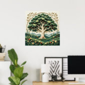 様式化されたツリー#1 ポスター (ホームオフィス)