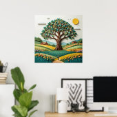様式化されたツリー#2 ポスター (ホームオフィス)