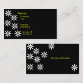 様式化されたデイジー縦断カード 名刺 (正面/裏面)