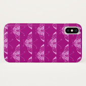 様式化されたデコ蝶 – マゼンタとピンク Case-Mate iPhoneケース (裏面(横))