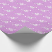 様式化されたデコ蝶 – 光の蘭 ラッピングペーパー (角)