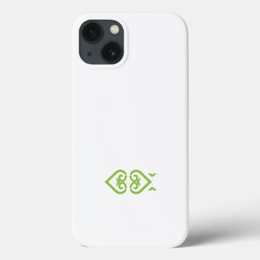 様式化されたデザインを持つ緑と白のロゴ Case-Mate iPhoneケース (裏面)