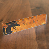 様式化されたドラゴン デスクネームプレート (側面)