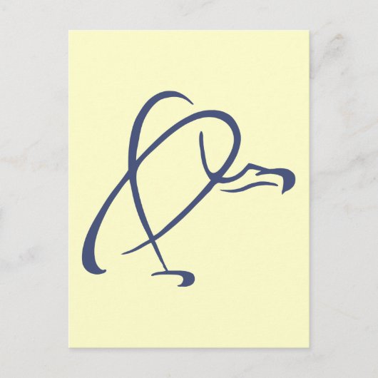 様式化されたハゲワシ ポストカード (正面)