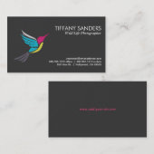 様式化されたハミング鳥のロゴ 名刺 (正面/裏面)