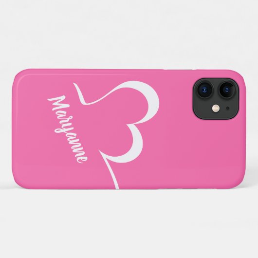 様式化されたハート名前をカスタムするとカラーフォンケース Case-Mate iPhoneケース (裏面(横))