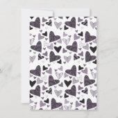 様式化されたハート結婚の 招待状 (裏面)