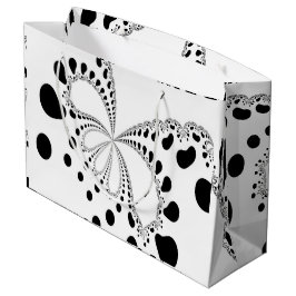 様式化されたバタフライイメージ ラージペーパーバッグ
