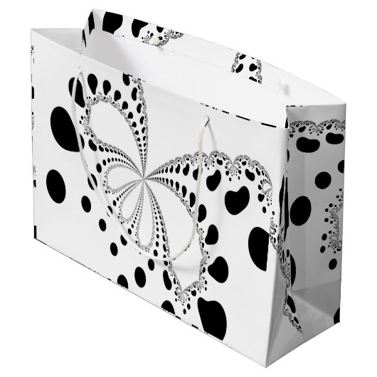 様式化されたバタフライイメージ ラージペーパーバッグ (裏面アングル)