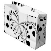 様式化されたバタフライイメージ ラージペーパーバッグ (正面アングル)