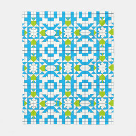 様式化されたパズルピースのパターン フリースブランケット