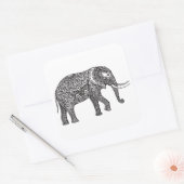 様式化されたファンタジーゾウ・ドードル スクエアシール (封筒)
