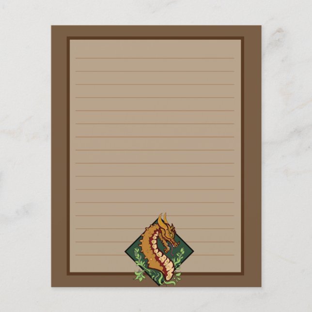 様式化されたブラウン・ドラゴン (正面)