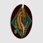 様式化されたブラウン・ドラゴン オーナメント (正面)