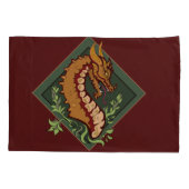 様式化されたブラウン・ドラゴン 枕カバー (裏面)