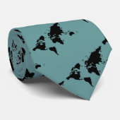 様式化されたブラックワールドマップ ネクタイ (ロール)