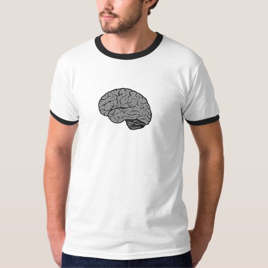 様式化されたブレインメンズTシャツ Tシャツ (正面)