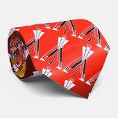 様式化されたホワイトレッドゴルファー,ゴルフプレーヤー ネクタイ (ロール)