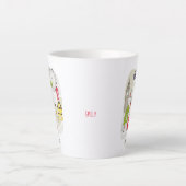 様式化されたマップロンドンイングランドマークス名 カフェラテマグ (正面)