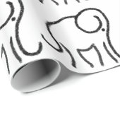 様式化されたミニマルな象の装飾的な覆い ラッピングペーパー (ロールコーナー)