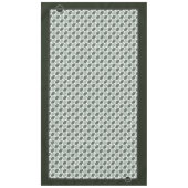 様式化されたリーフパターンモノグラムラージグリーンID707 テーブルクロス (正面)