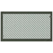 様式化されたリーフパターンモノグラムラージグリーンID707 テーブルクロス (正面(横))