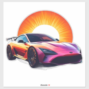 様式化されたレーシングスポーツカー シール