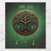 様式化された人生の木 ワインラベル (シングルラベル)