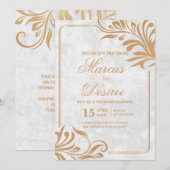 様式化された古典的要素 招待状 (正面/裏面)