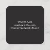 様式化された天然植物のパターン スクエア名刺 (裏面)